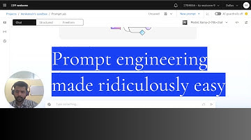 Prompt Engineering made ridiculously easy | Prompt Lab in watsonx