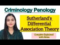 Sutherland’s Differential Association Theory Criminology Penology Lecture Lawvita