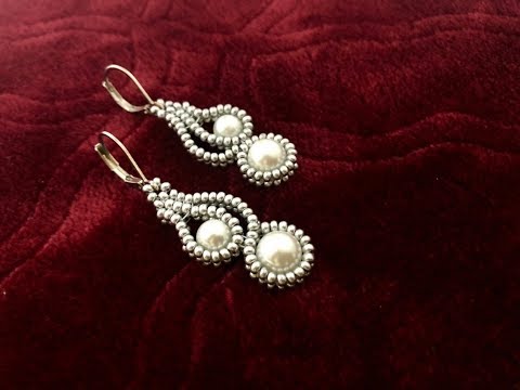 mehndi-design-inspired-beaded-earrings-||-how-to-make-beaded-earrings-||-pearl-earrings