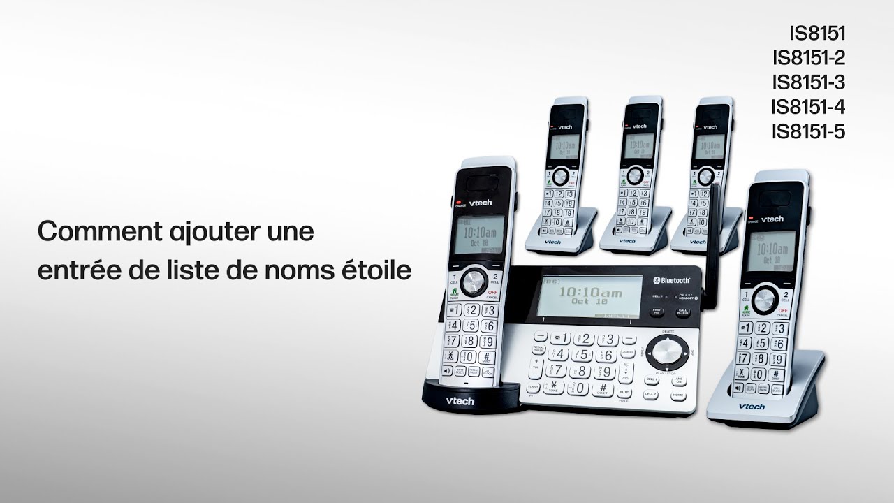 Ajouter une entrée de liste de noms étoile - série VTech IS8151-X