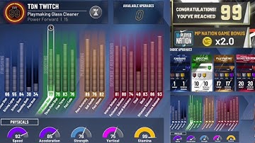 I hit 99 on my speed boosting playmaking glasscleaner!! Max badges !! NBA 2k20 !!