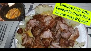 Country Style Ribs Cooked in the Crock Pot