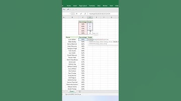 How to Grades set by percentage in #excel