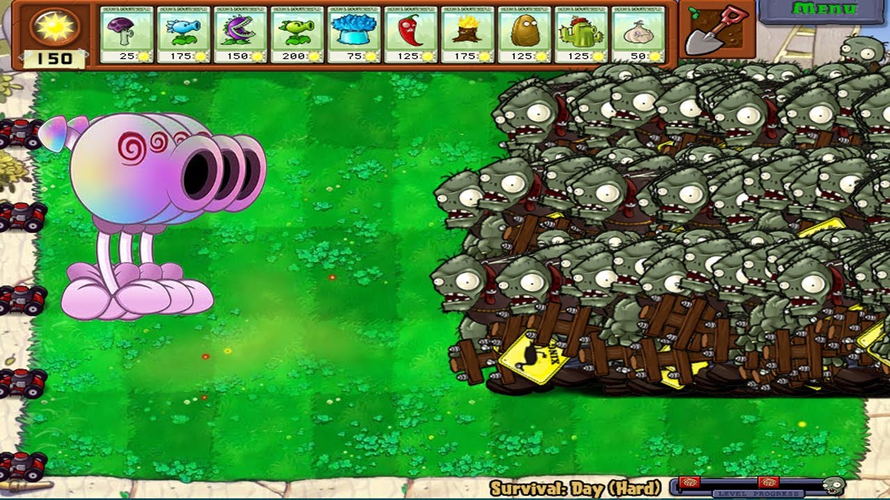 Scaredy Shroom Vs 999 Zombie Vs Dr. Zomboss - Plants vs Zombies Hack ...