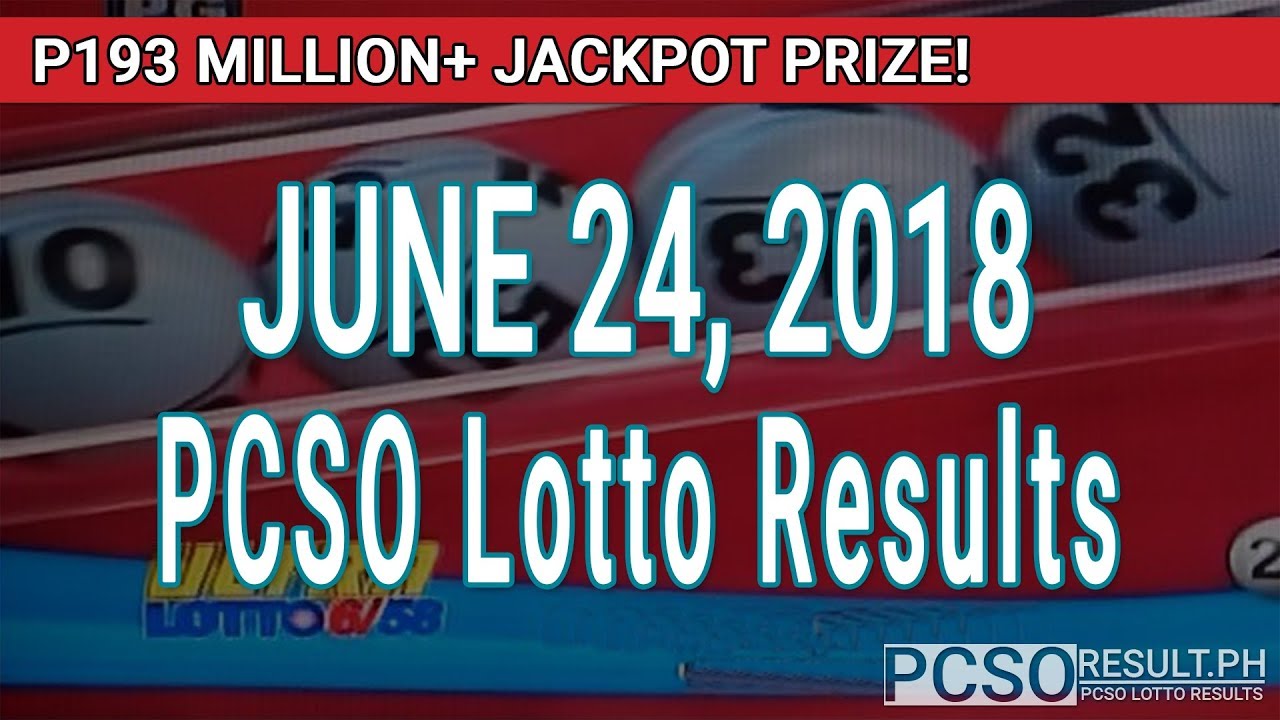 PCSO Lotto Results Today June 24, 2018 