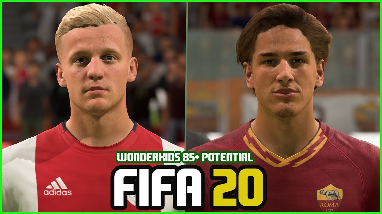 FIFA 20 | ALL WONDERKIDS WITH 85 + POTENTIAL (REAL FACES) - YouTube