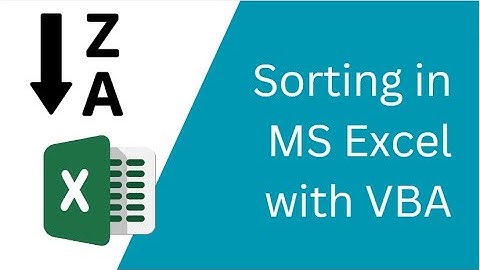 Sorting in MS Excel with VBA