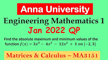 Find the absolute max and min values of the function 𝒇(𝒙)=〖𝟑𝒙〗^𝟒− 𝟒𝒙^𝟑  − 𝟏𝟐𝒙^𝟐  + 𝟏 𝒐𝒏 [−𝟐,𝟑]