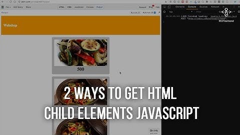 2 ways to get HTML DOM child elements with JavaScript