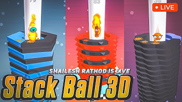 Breaking World Record in Live 🥵 Stack Ball 3D Game Live 🏀🏆 #stackbounce #shortfeed #ytshorts
