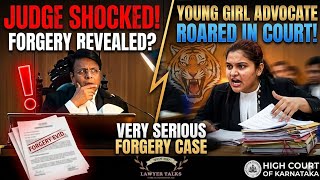 Very Serious Forgery Case The young Girl Advocate Roared in the Court @HighCourtofKarnatakaOfficial 