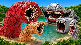 Lego Death Sandworm Monster Awkening - Mystery Desert vs Sea Monster Epic Size Comparison