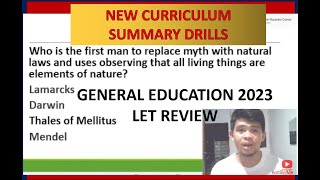 GENERAL EDUCATION PRE FINAL DRILLS NEW CURRICULUM PRE FINAL DRILLS LET REVIEW