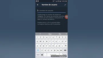 ¿Cómo puedo poner un nombre de usuario?