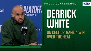 POSTGAME PRESS CONFERENCE: Derrick White on career-night in Miami | Celtics win Game 4