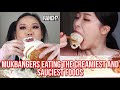 mukbangers eating the CREAMIEST and SAUCIEST foods