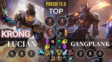 RNW KronG Lucian vs Gangplank Top - KR Patch 11.5