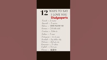 Thumbnail of Different languages to express your love...#studyexperts