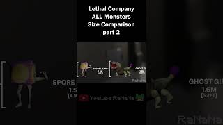 Lethal Company - ALL Monsters Size Comparison part 2 #shorts