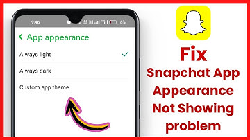 How To Fix App Appearance Not Showing Problem In Snapchat ! Snapchat App Appearance Not Showing