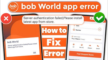 Fix Server Authentication Failed” Error in bob World App | Easy Update & Login Solution