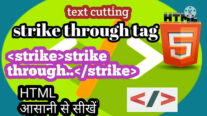 how to strike through tag 🔥🔥 in HTML !text cut