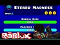 Beating Stereo madness on Roblox 