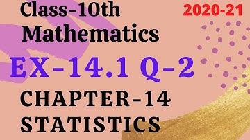 statistics, chapter-14, 10th class Maths ex-14.1 question-2 , cbse board, ncert solution.