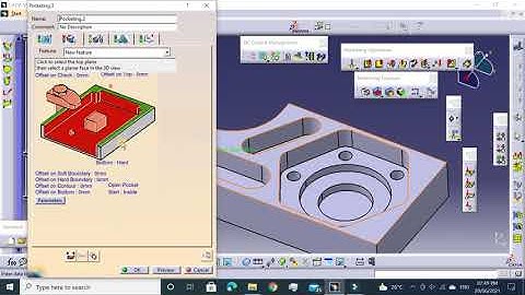Catia Nc Programming Exercise - 55 #facing #pocketing #profilecontouring #drilling #catianc #ncprogr