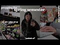 prep with me for the new semester (college): organizing, running errands & a day in online classes