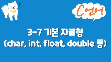 C언어 기초 강의 3-7 : 기본 자료형(char, int, float, double 등)
