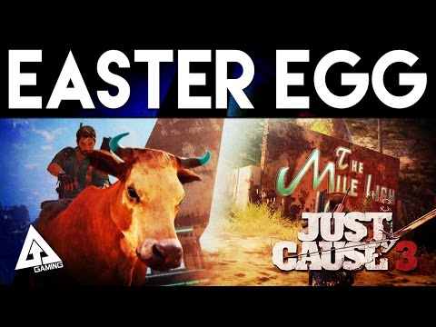 Just Cause 3 Easter Egg "RIDE A BULL & MILE HIGH CLUB"