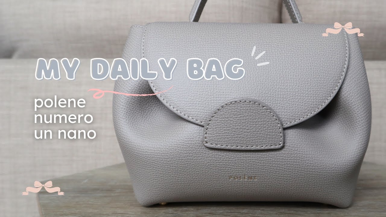 MY DAILY BAG ♡ polene numero un nano taupe *relaxing* - YouTube