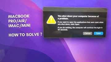 You shut down your computer because of a problem in any Macbookpro/air/Imac/mac mini How to Fix it?