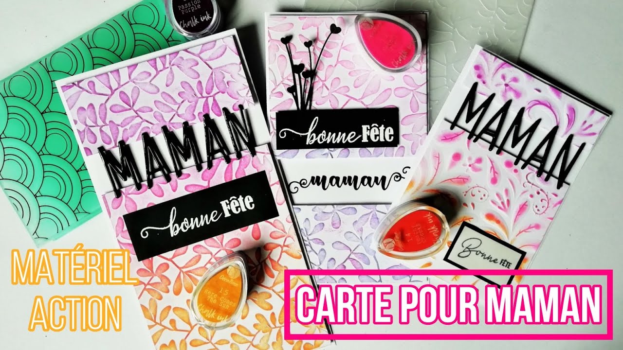 Tuto Carte: Cartes pour Maman faciles! - Encres et embossage ACTION