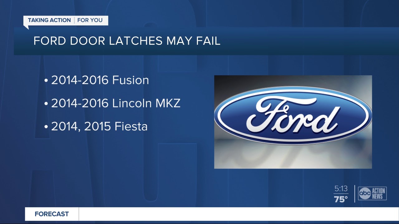 Ford recalls 268K cars in North America to fix door latches YouTube