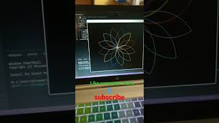 how to make flower in python programming #coding #programming #hacker #technology#tech #shorts#viral
