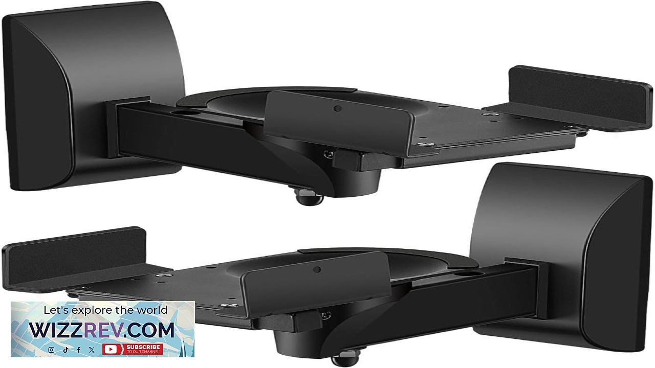 TNP Bookshelf Speaker Wall Mount Brackets with Dual Side Clamping Universal