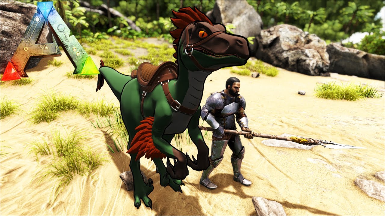 ASI SON LAS *NUEVAS SKINS* RAPTOR ANIMADO Y HACHA Y LANZA DE ARK 2 ...