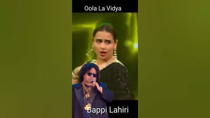 Oola La Vidya Balan Bappi Lahiri Performance 👌👌👌