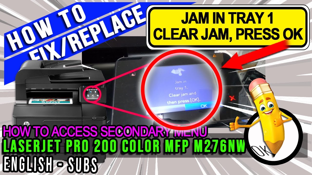 Hp Laserjet Pro 200 Color Mfp M276nw Bildtrommel Wechseln How to Replace Pick-Up Roller | LaserJet Pro 200 Color MFP M276nw - YouTube