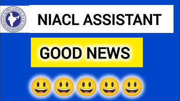 NIACL ASSISTANT GOOD NEWS I #aptitudecorner #niaclassistant #niacl