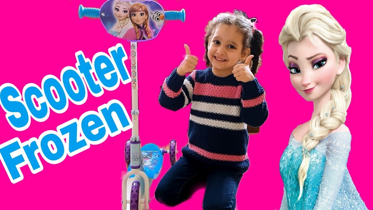 هديتي من بابا سكوتر فروزن  🛴        Scooter Frozen 😍😍😍