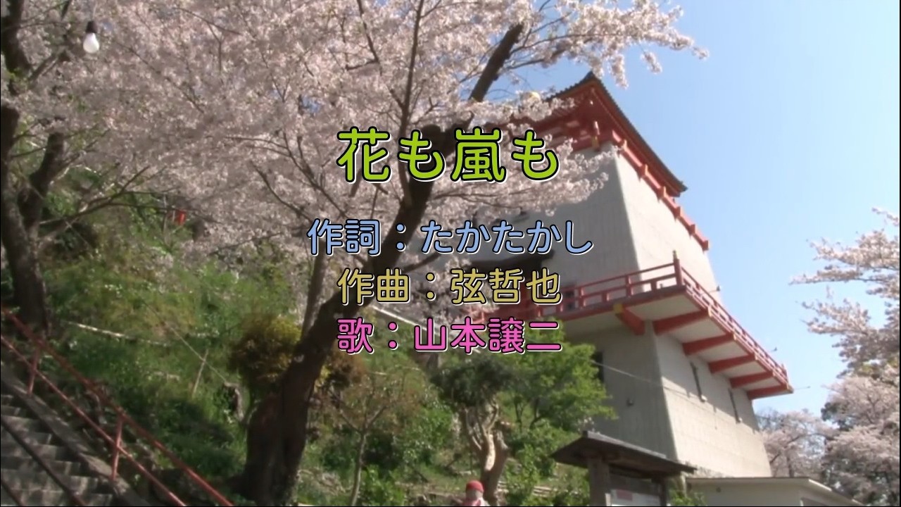 山本譲二 - 花も嵐も KTV カラオケ 中譯 - YouTube