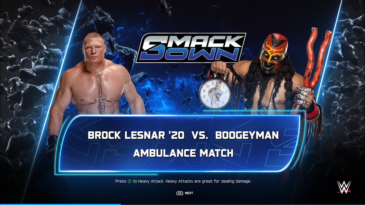 🔥 Brock Lesnar ‘20 vs. BogeymanHere’s how your Ambulance Match could play out in WWE 2K26 👇