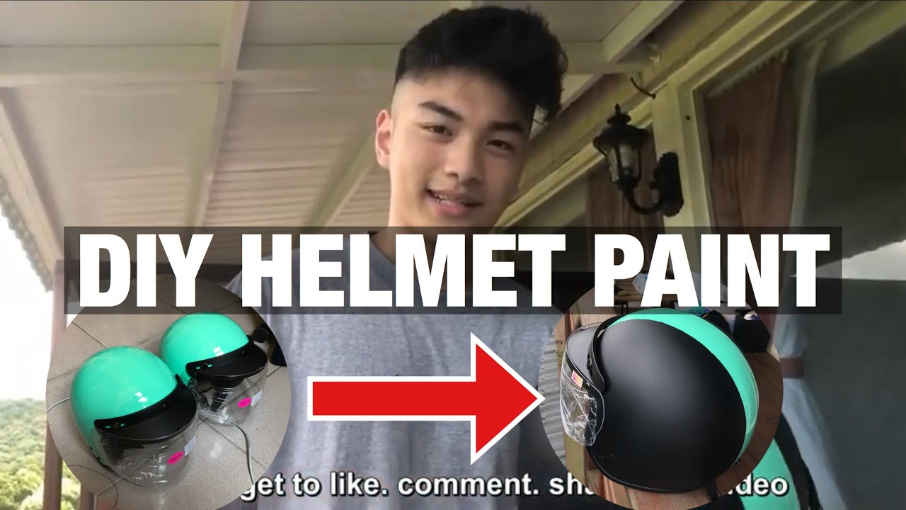 5 steps of DIY HELMET PAINT Eng Sub VLOG YouTube