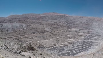 The largest open pit copper mine, Chuquicamata Mine