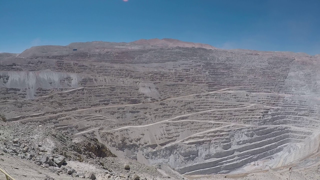 The largest open pit copper mine, Chuquicamata Mine