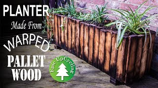 A Rustic Garden Planter Made From Warped Pallet Wood