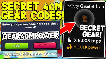 SECRET GEAR 40M UPDATE CODES In Tapping Simulator! Roblox